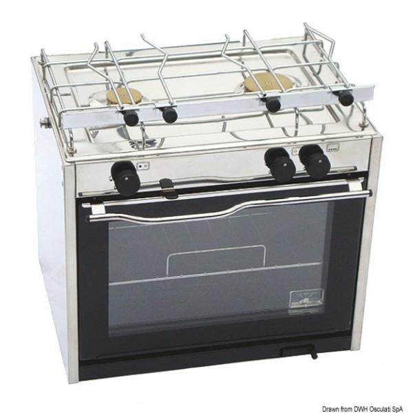 TECHIMPEX Cucina compatta a 2 fuochi con forno - N°1 - comptoirnautique.com