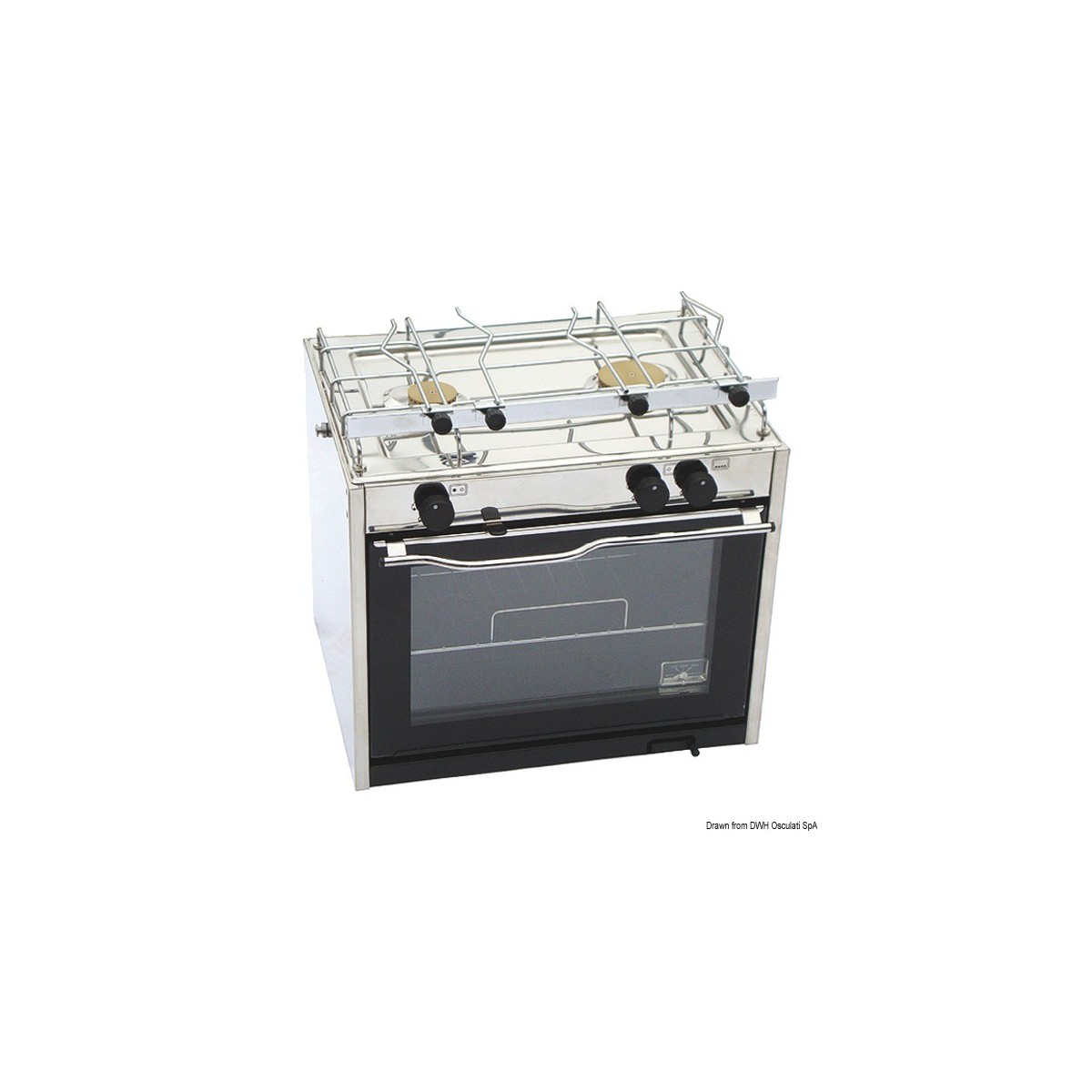 Techimpex Cuisinière TECHIMPEX Compact 2 feux four OSC-50.375.00 ...