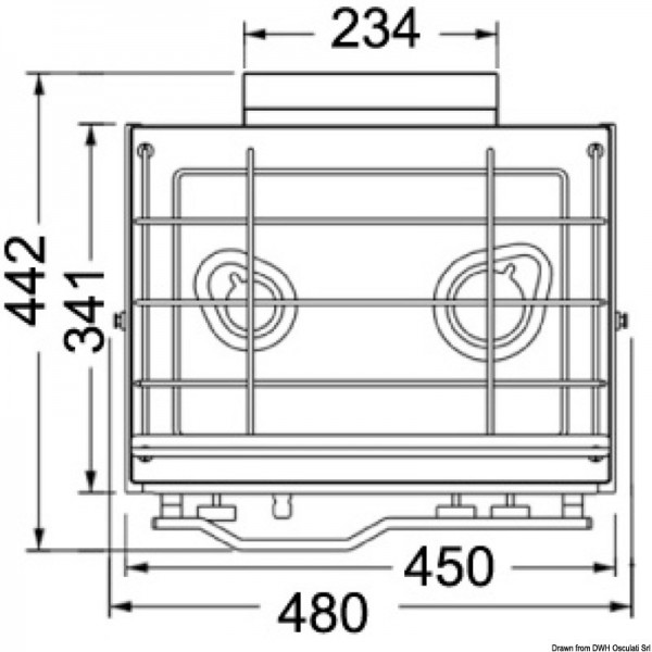 CuisinièreTECHIMPEX Compact 2 feux   four  - N°2 - comptoirnautique.com