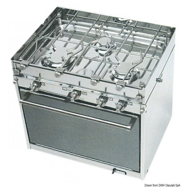 Cucina a 3 fuochi TECHIMPEX Topline - N°1 - comptoirnautique.com