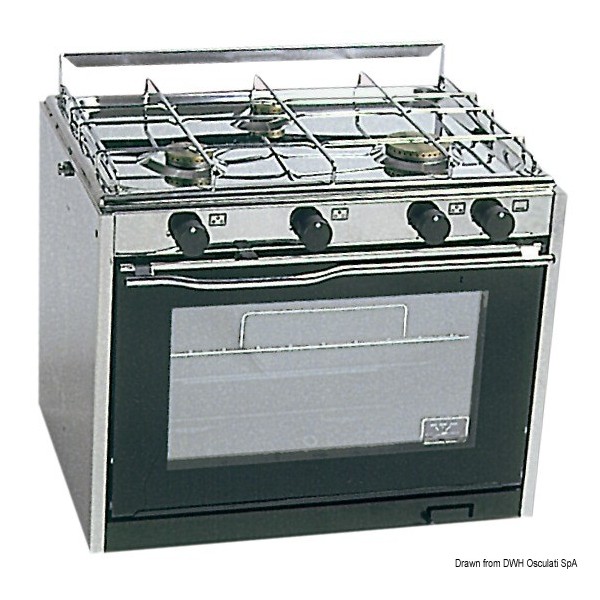 Cucina TECHIMPEX XL3 a 3 fuochi con forno - N°1 - comptoirnautique.com