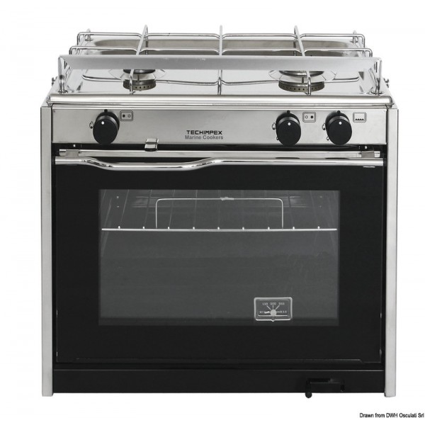 Cucina a 2 fuochi con forno TECHIMPEX XL2 - N°1 - comptoirnautique.com