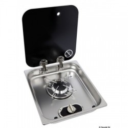 Stainless steel hob with...