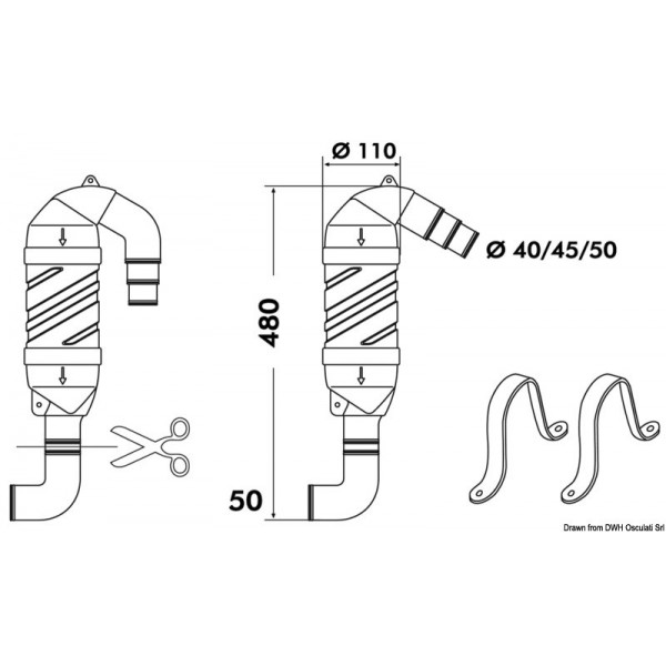 Colletto della vite orientato verso il basso - N°2 - comptoirnautique.com