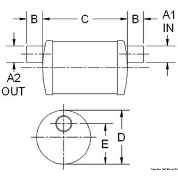 Marmitta da 40 mm - N°2 - comptoirnautique.com