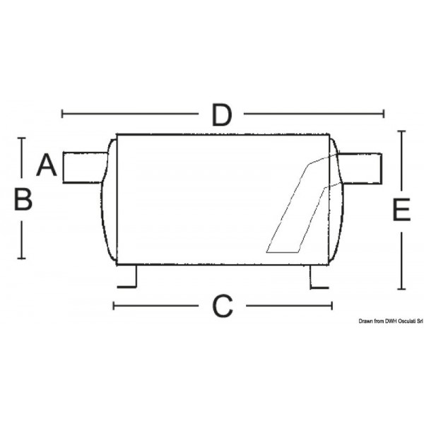 Silenziatore di scarico Ø 45 mm - N°2 - comptoirnautique.com