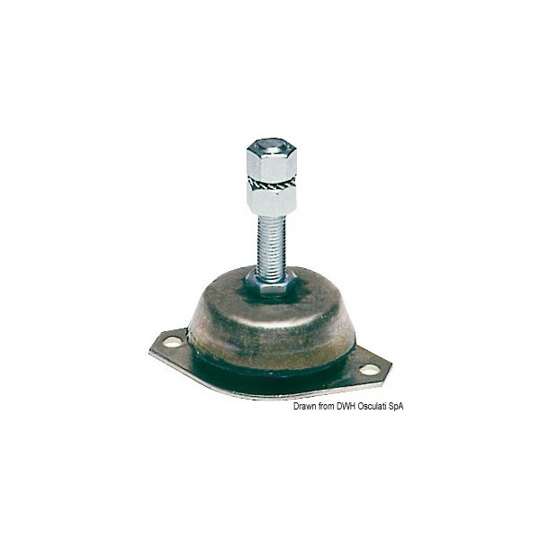 Galvanized steel anti-vibration mount 200 kg - N°1 - comptoirnautique.com