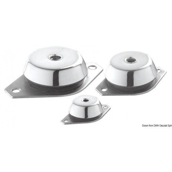 Supporto antivibrante in acciaio zincato 150 kg - N°1 - comptoirnautique.com