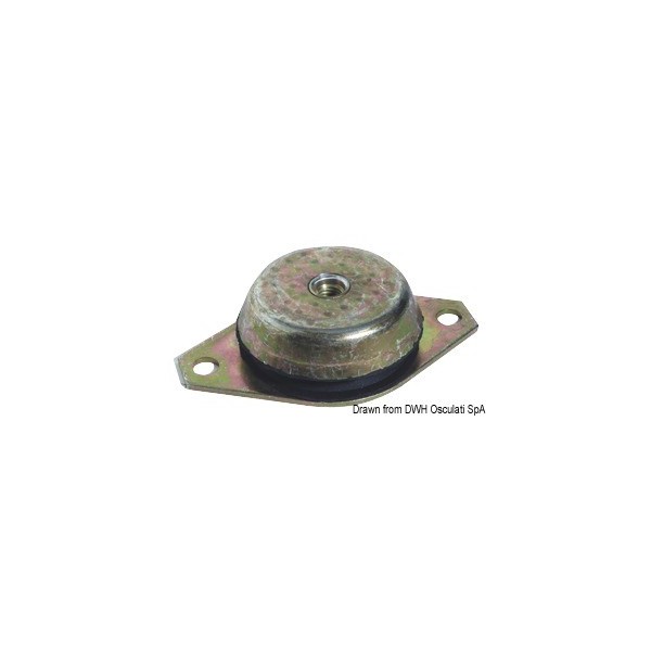 Galvanized steel anti-vibration mount 600 kg - N°1 - comptoirnautique.com