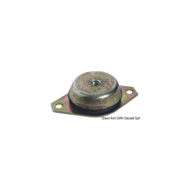 Supporto antivibrante in acciaio zincato 600 kg - N°1 - comptoirnautique.com