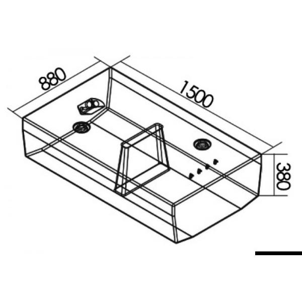 dimensions Réservoir de carburant 450 Litres - N°2 - comptoirnautique.com