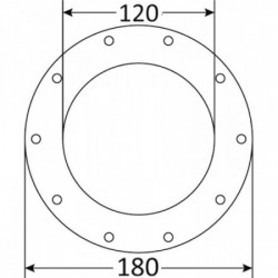 dimensions Trappe d'inspection noire pour réservoir de carburant