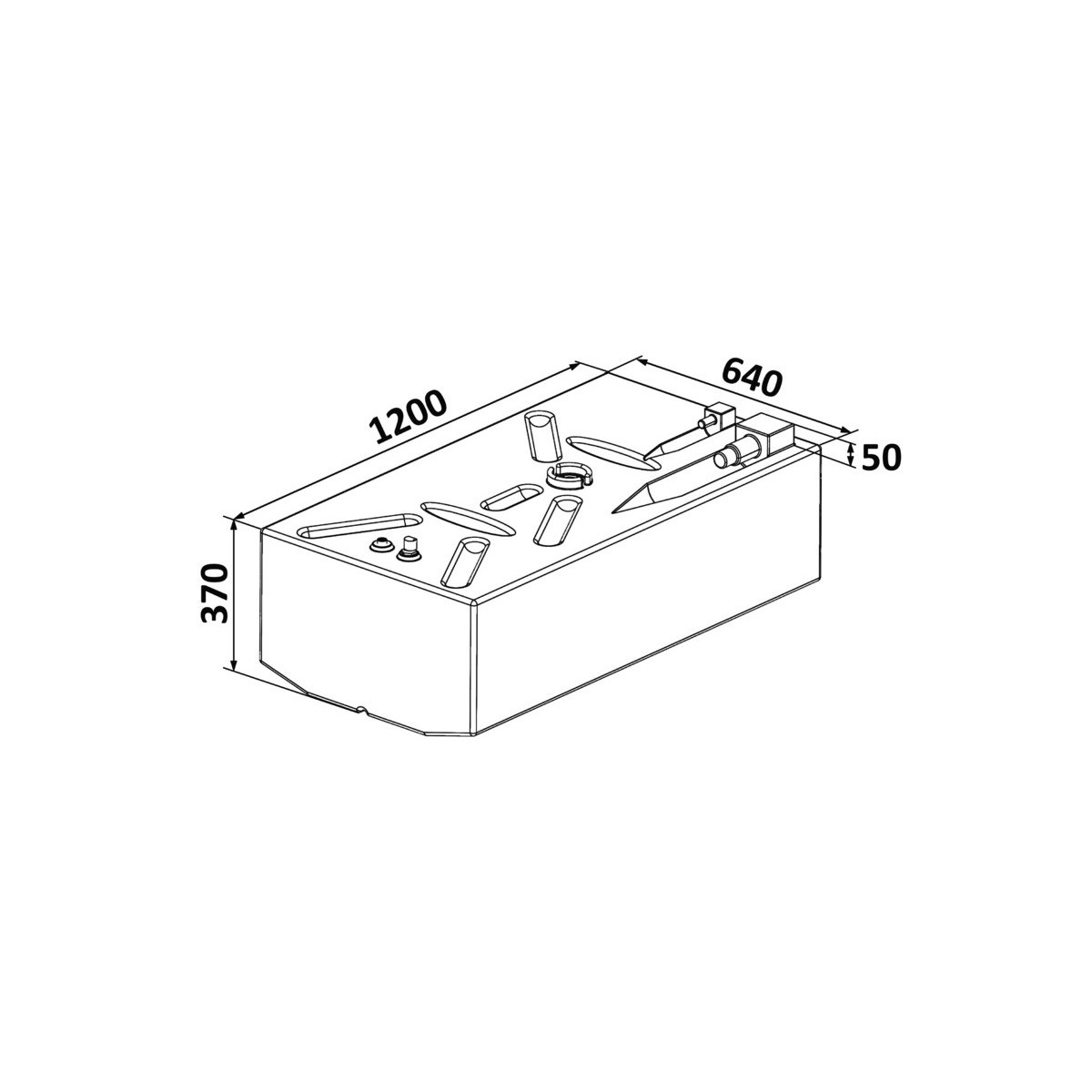 Réservoir Inox à Vessie - Horizontal - 10 Bar 50 Litres