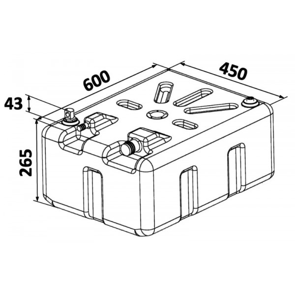 Cross-linked polyethylene gasoline fuel tank - N°2 - comptoirnautique.com