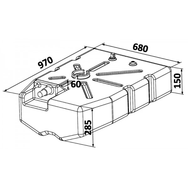 Benzintank aus vernetztem Polyethylen 116 Liter - N°2 - comptoirnautique.com