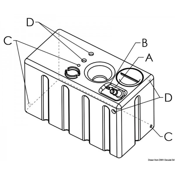 Horizontaler starrer Tank modu.eau potable 247l - N°2 - comptoirnautique.com 