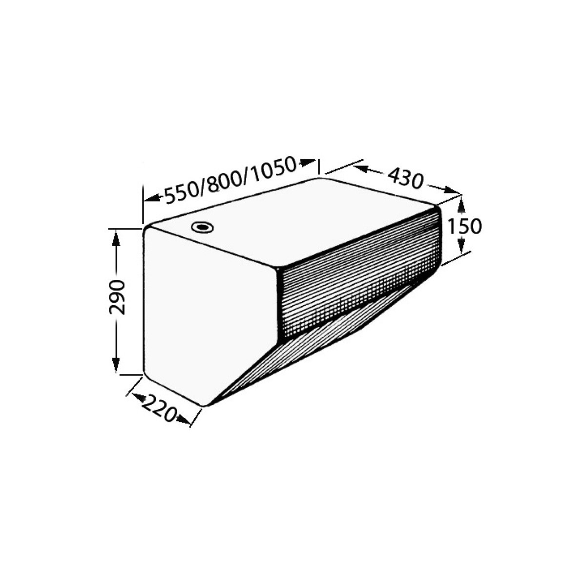 OSCULATI Réservoir Rigide Eau Potable 70L - Rectangulaire Pour Bateau