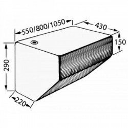 Rigid drinking water tank 70 l