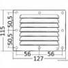 Griglia di ventilazione in acciaio inox - 115x127 mm - N°2 - comptoirnautique.com