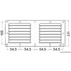 Grille aération -128x232 mm