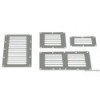 Griglia di ventilazione in acciaio inox - 128x232 mm - N°3 - comptoirnautique.com