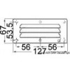 Griglia di ventilazione in acciaio inox + zanzariera - 67x127 mm - N°2 - comptoirnautique.com