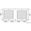 Lüftungsgitter aus Edelstahl + Moskitonetz - 128x232 mm - N°2 - comptoirnautique.com