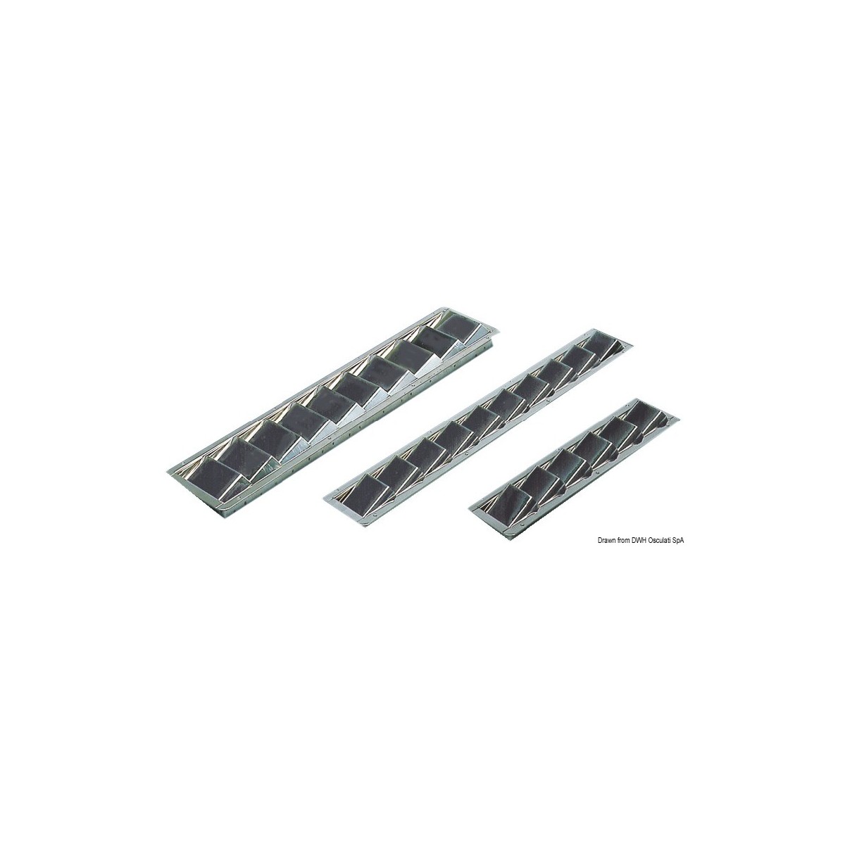 Osculati Prise d'air inox - 525x112 mm OSC-53.204.01 - Comptoir Nautique