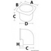 Entrada de ar branca reta com colarinho de 92 x 92 mm - N°2 - comptoirnautique.com