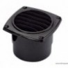 Presa d'aria nera diritta con collare 92 x 92 mm