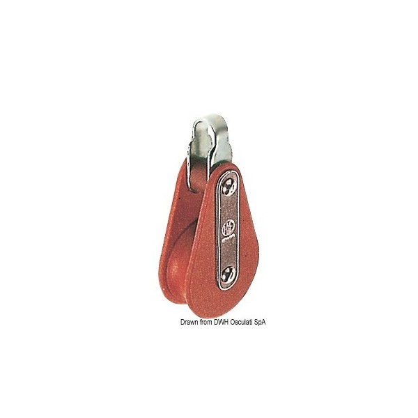 Puleggia singola Tufnol HYE EB 8x30mm  - N°1 - comptoirnautique.com