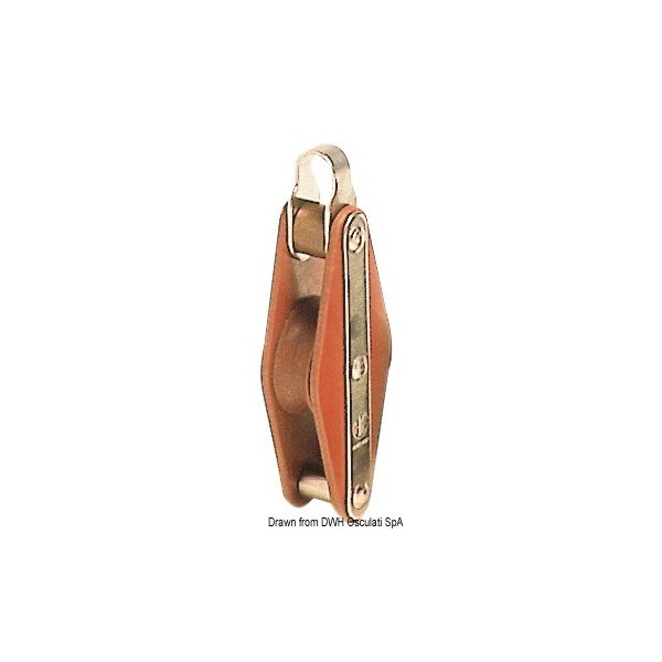 Puleggia singola Tufnol HYE EBH 14x50mm  - N°1 - comptoirnautique.com