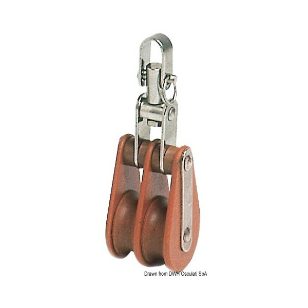 Puleggia doppia Tufnol HYE TW 12x43mm  - N°1 - comptoirnautique.com