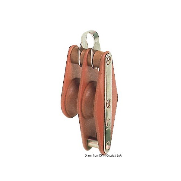 Puleggia doppia Tufnol HYE TBH 8x30mm  - N°1 - comptoirnautique.com