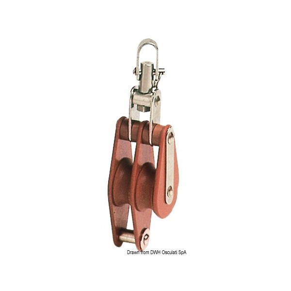 Puleggia doppia Tufnol HYE TWH 8x30mm  - N°1 - comptoirnautique.com