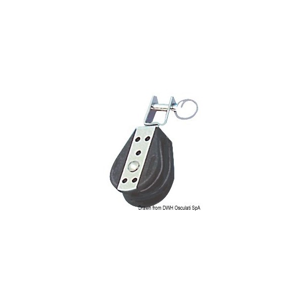 Puleggia singola fissa/rotante a sfere U 6x22mm - N°1 - comptoirnautique.com