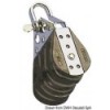 Poulie sur billes triple avec manille 6x22mm  - N°1 - comptoirnautique.com