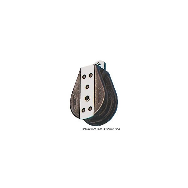 Flat ball pulley p. bridge 6x22 - N°1 - comptoirnautique.com