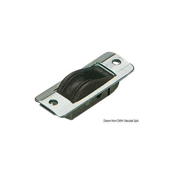 Puleggia singola 8x28 per montaggio a incasso - N°1 - comptoirnautique.com