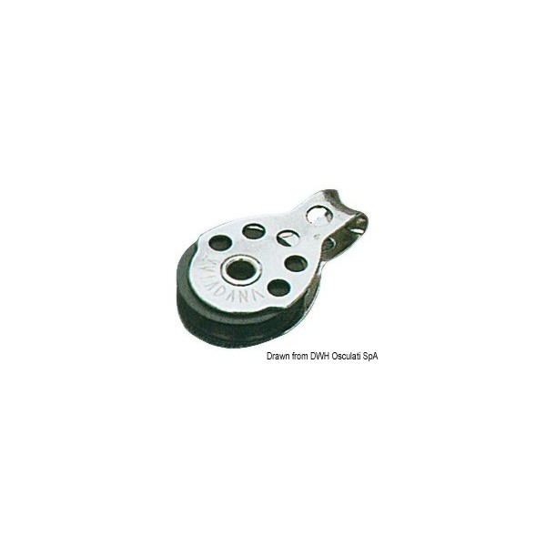 Mini single pulley 6x25 - N°1 - comptoirnautique.com