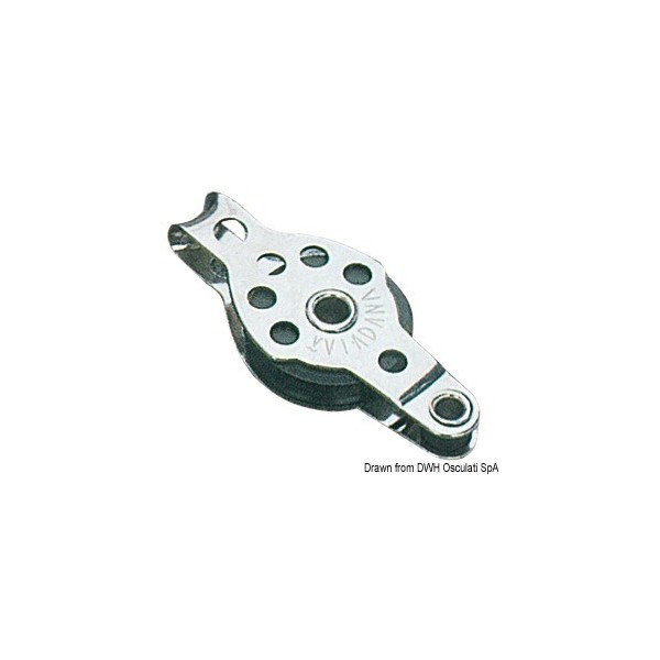Mini puleggia singola con ghiera 6x25 - N°1 - comptoirnautique.com