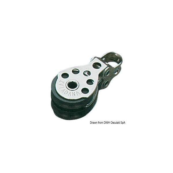 Mini double pulley 6x25 - N°1 - comptoirnautique.com