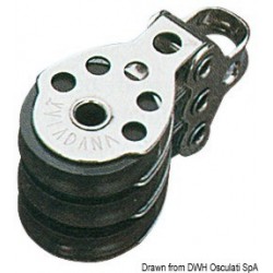 Mini puleggia tripla 6x25
