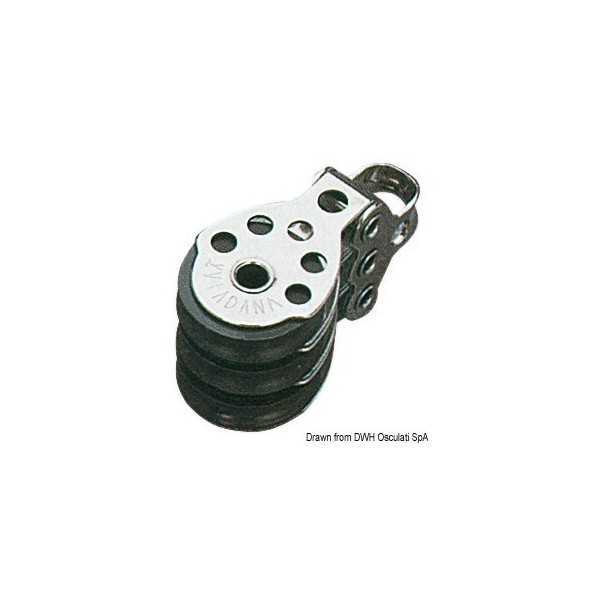 Mini puleggia tripla 6x25 - N°1 - comptoirnautique.com