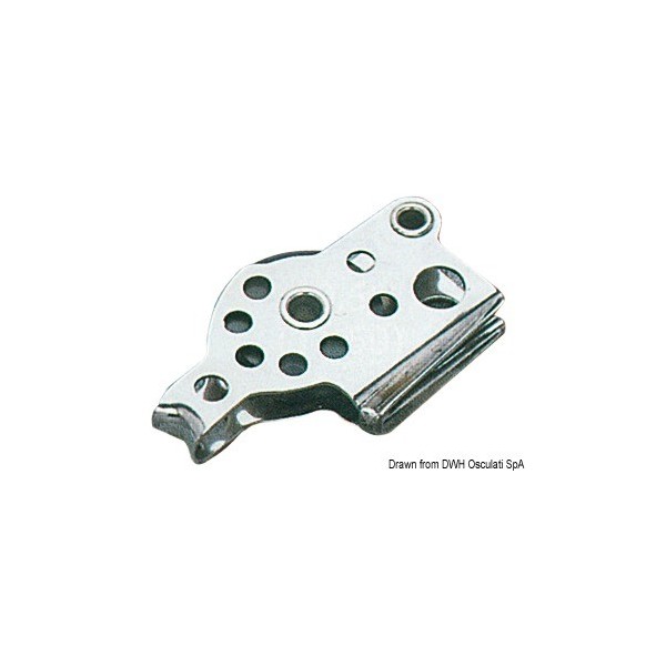 Einfache Mini-Seilrolle mit Klemme und Ringot 6x25 - N°1 - comptoirnautique.com