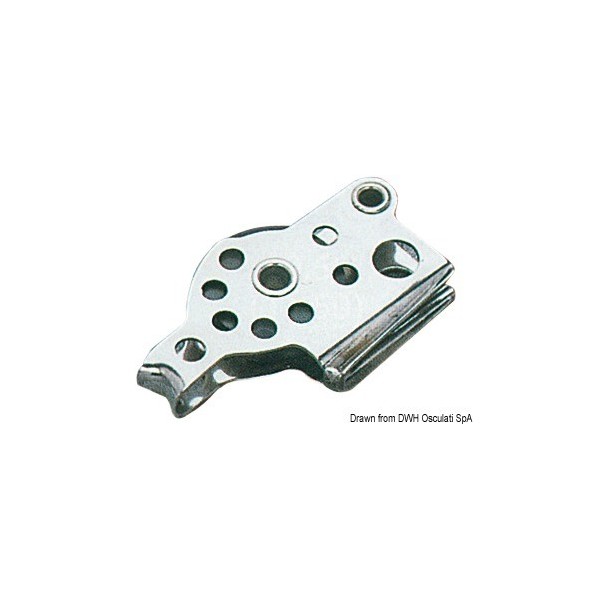 Mini puleggia singola con cuneo e anello 6x25 - N°1 - comptoirnautique.com