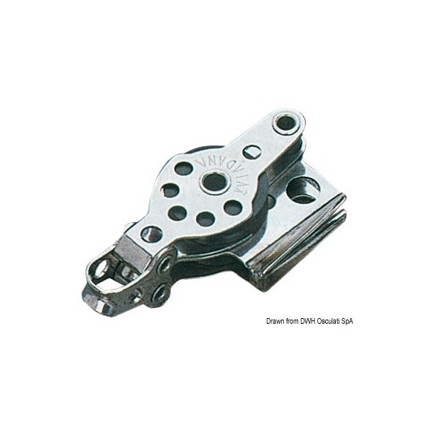 Mini carrucola doppia con cuneo e anello 6x25 - N°1 - comptoirnautique.com
