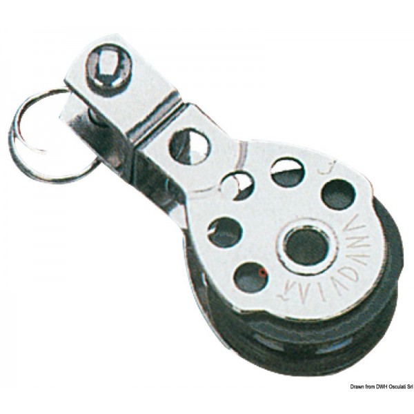 Mini single pulley 8x25 - N°1 - comptoirnautique.com