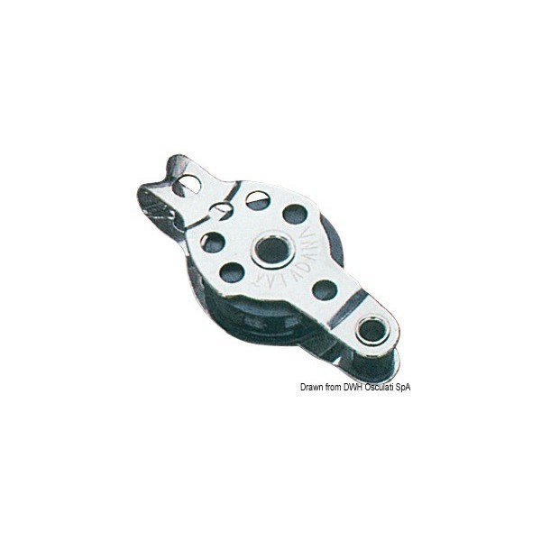 Mini puleggia singola su cuscinetto con ghiera 8x25 - N°1 - comptoirnautique.com