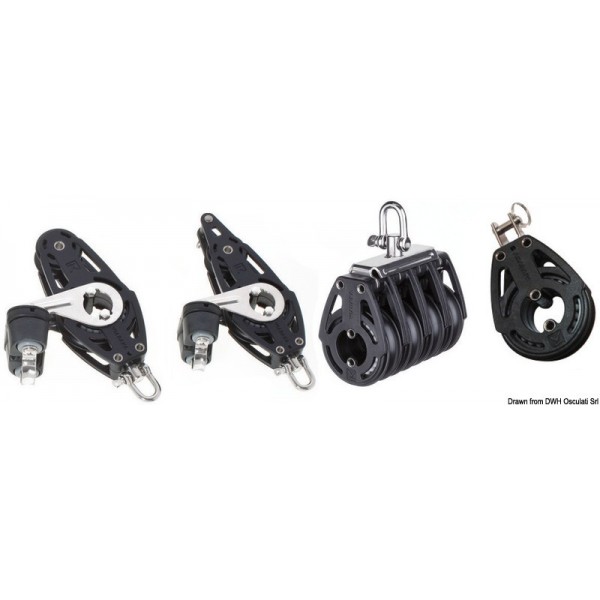 12 mm composite single-ball pulley - N°1 - comptoirnautique.com